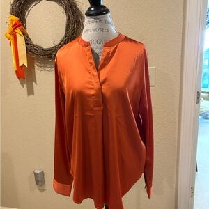 Carolina Belle Vibrant Orange Blouse